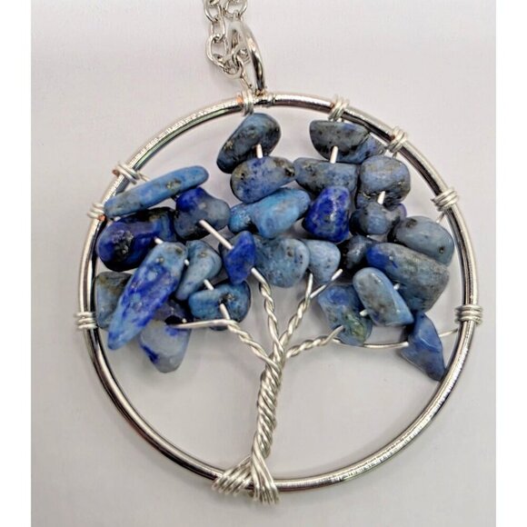 Tree of Life‎ Pendant Necklaces Lot of 6 Turquoise Amethyst Sodalite 20-21" - Picture 6 of 8